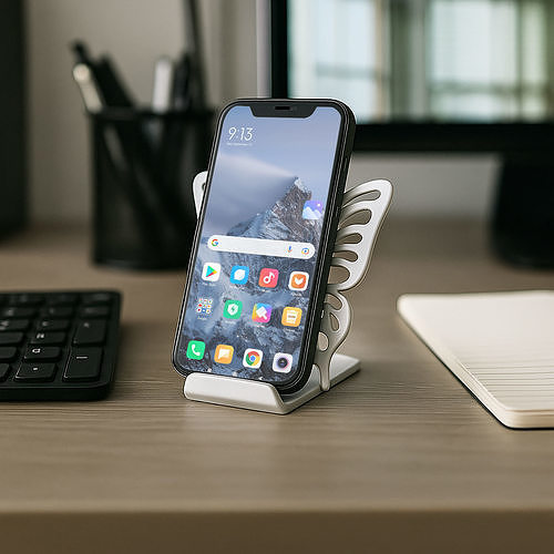 Butterfly Phone Stand 3D Printed Desk Accessory 3D print model