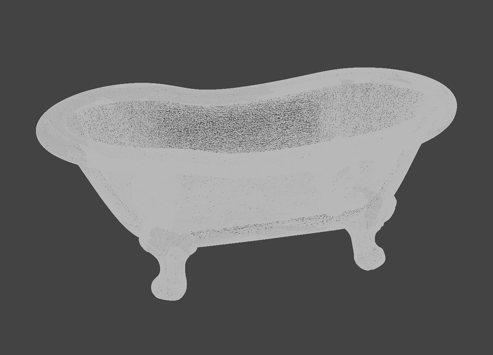 Clawfoot Bathtub 3D Model Vintage Bathroom Fixture 3D print model_17