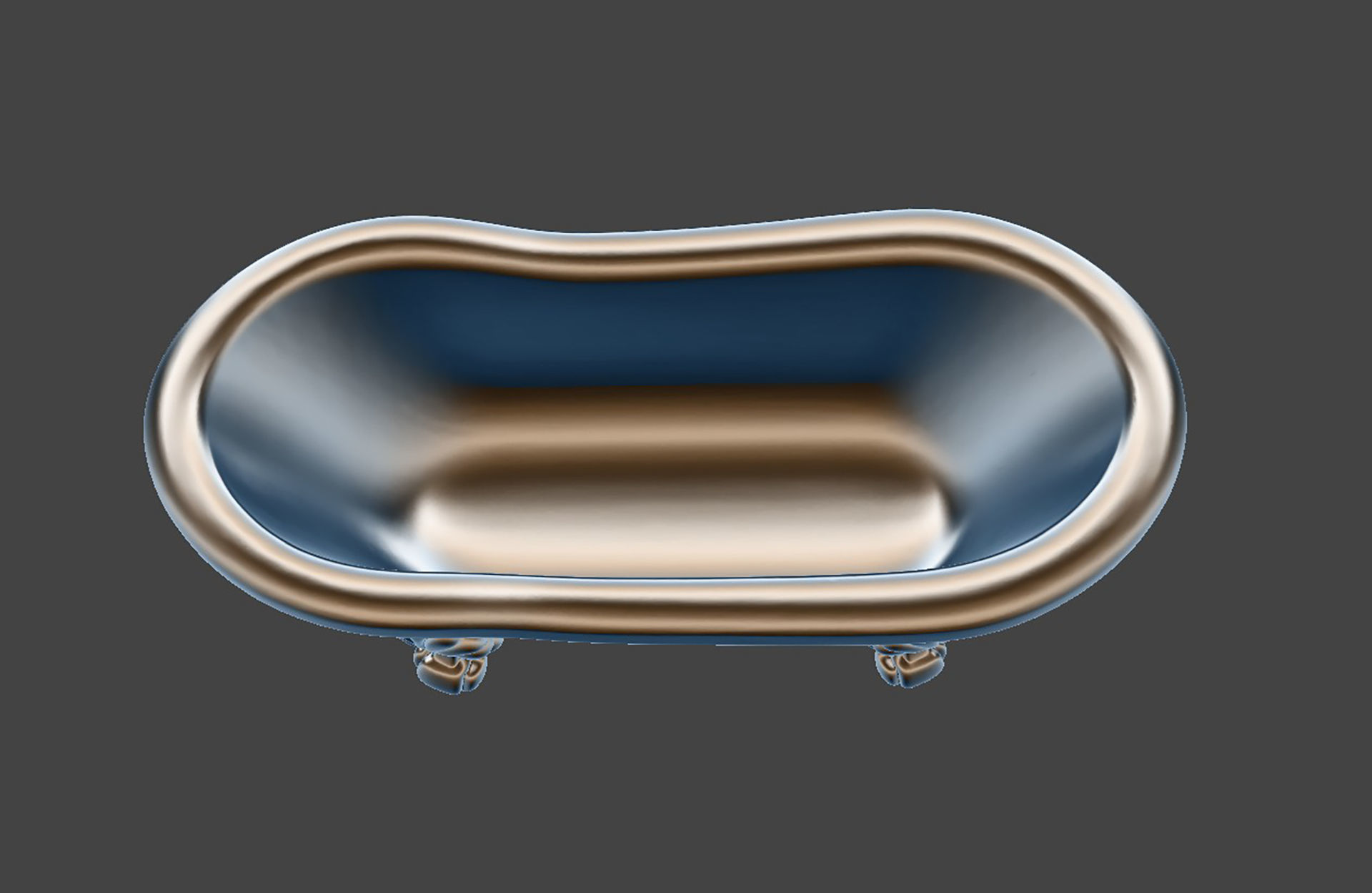 Clawfoot Bathtub 3D Model Vintage Bathroom Fixture 3D print model_5