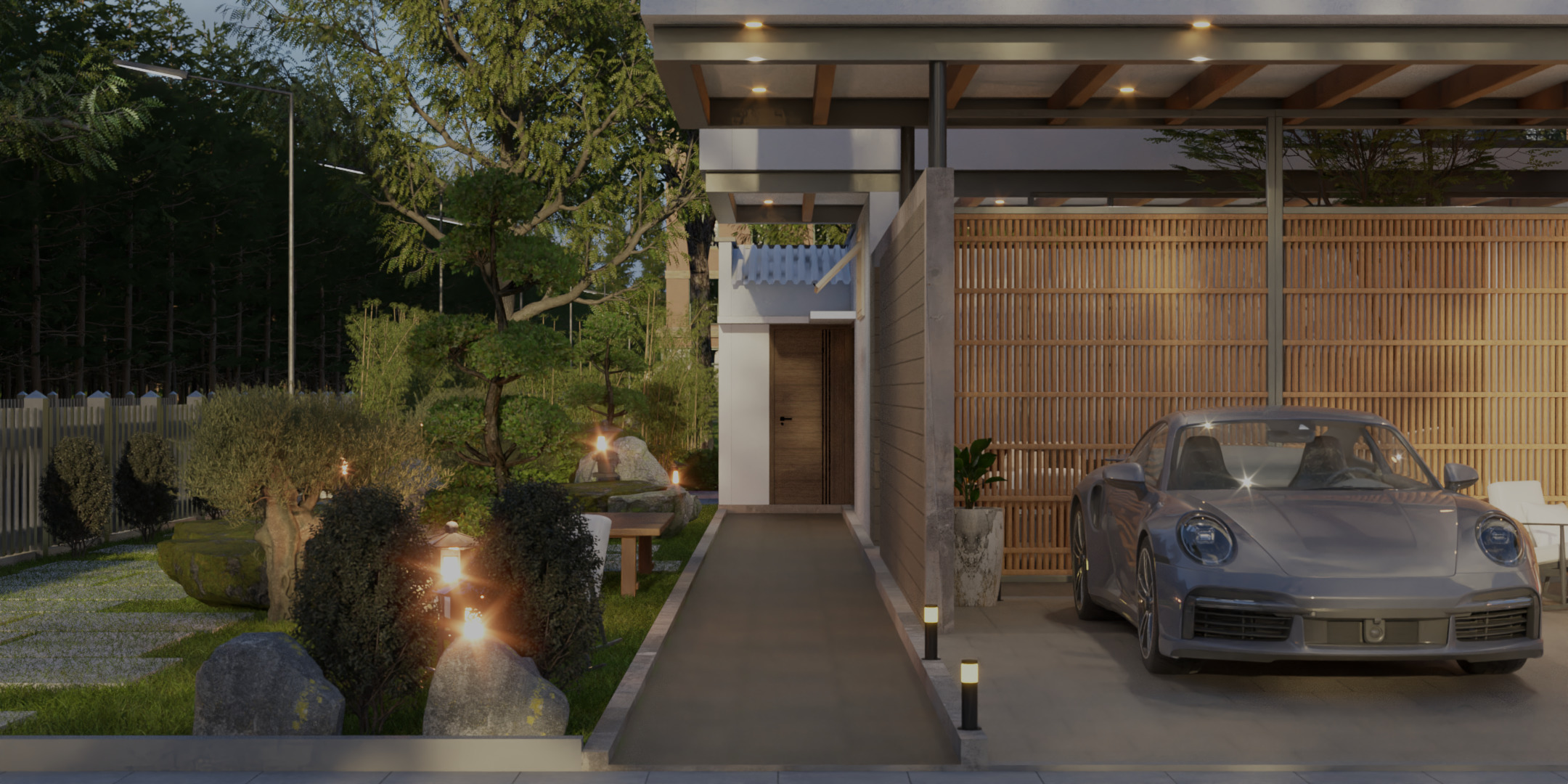 Floating Cubic Minimalist Villa PBR 3D Model 3D model_6