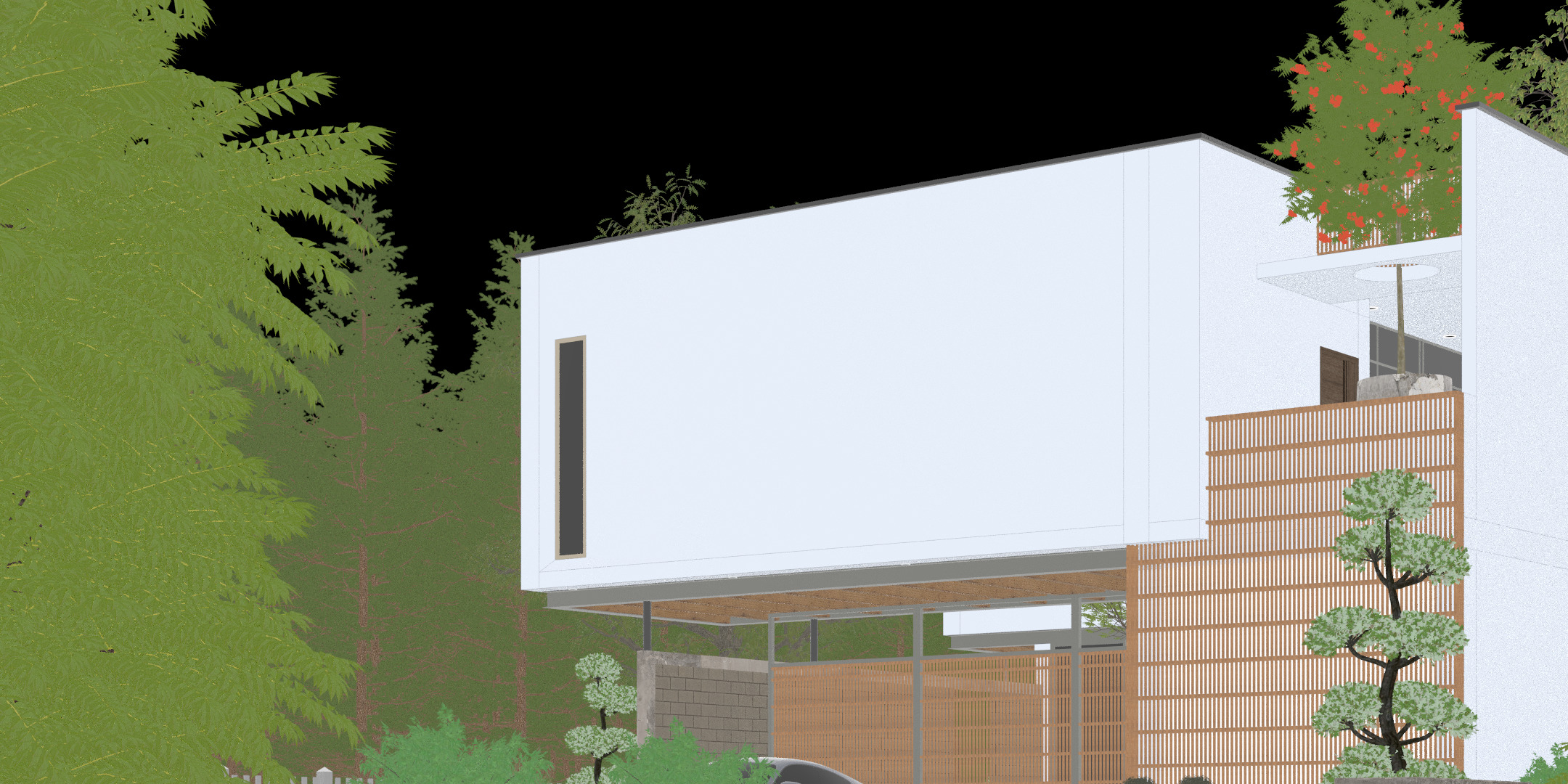 Floating Cubic Minimalist Villa PBR 3D Model 3D model_31