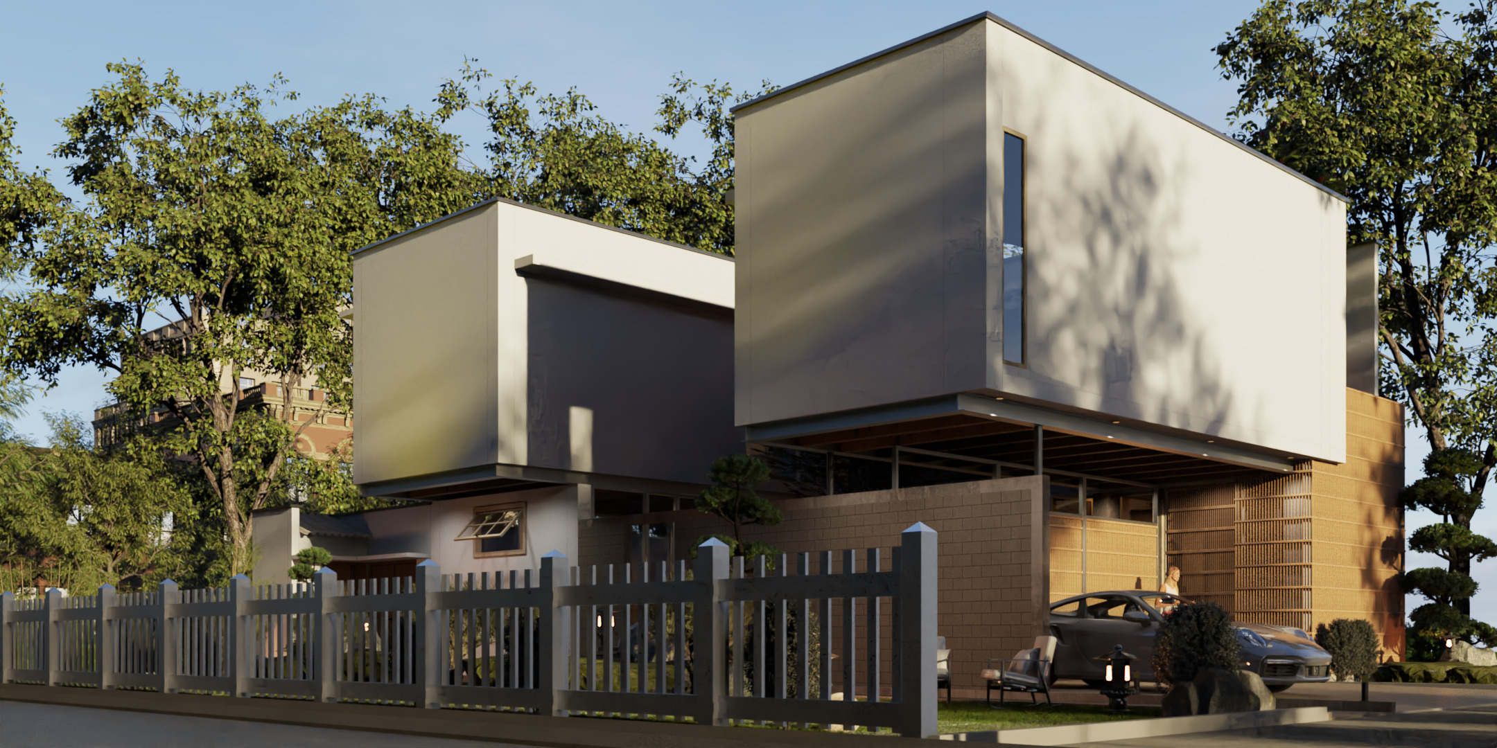 Floating Cubic Minimalist Villa PBR 3D Model 3D model_4