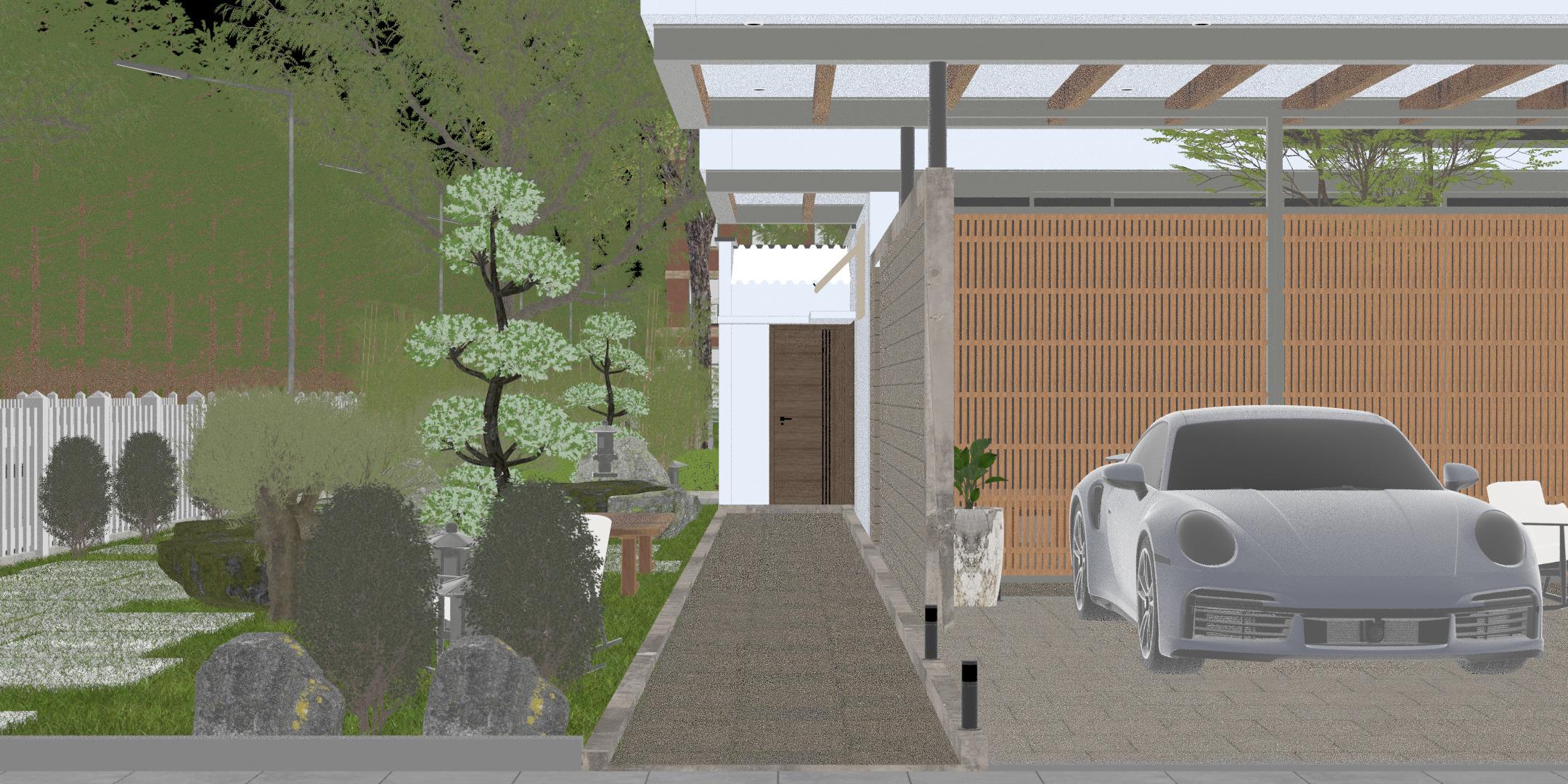 Floating Cubic Minimalist Villa PBR 3D Model 3D model_36