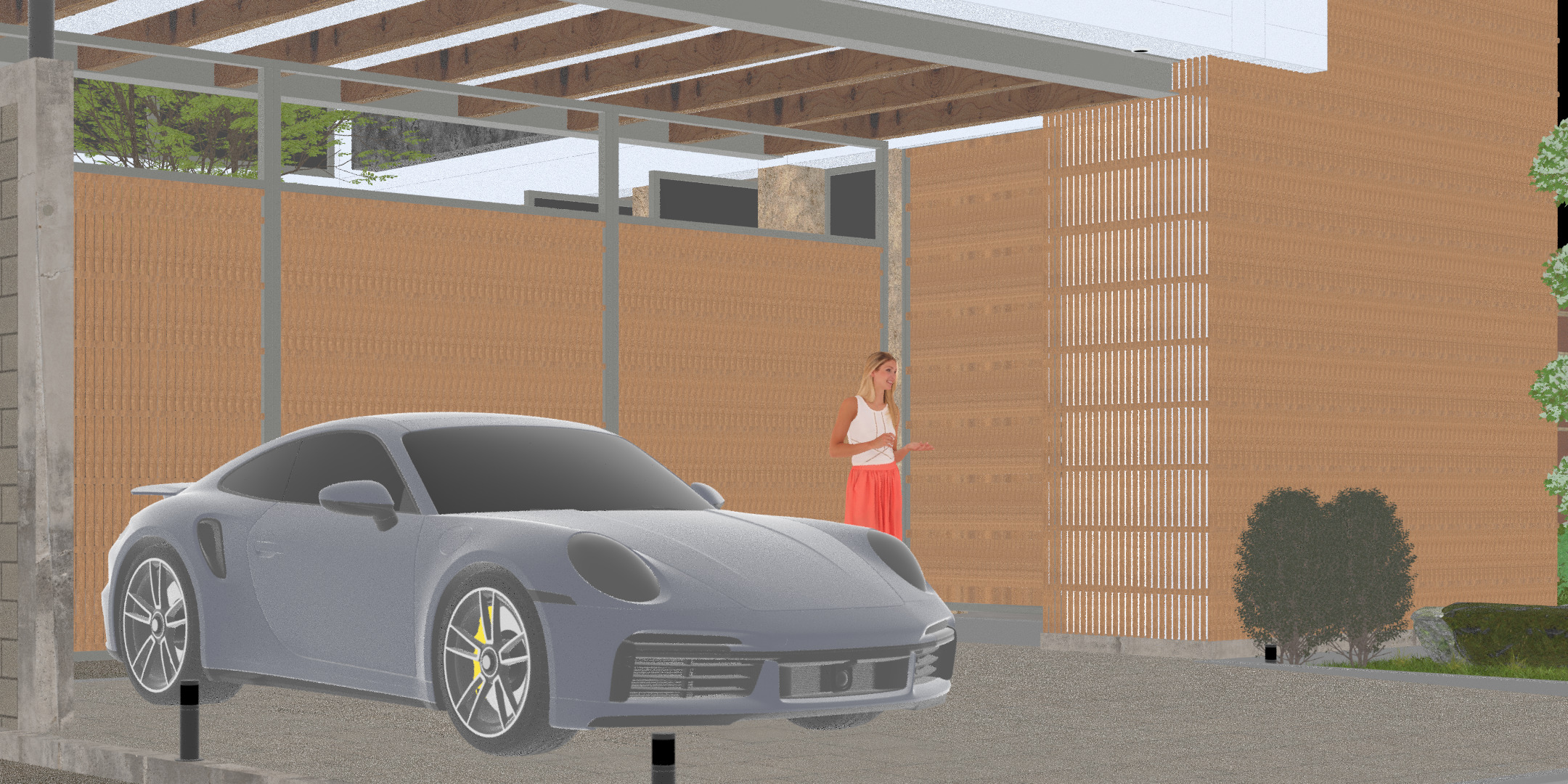 Floating Cubic Minimalist Villa PBR 3D Model 3D model_38