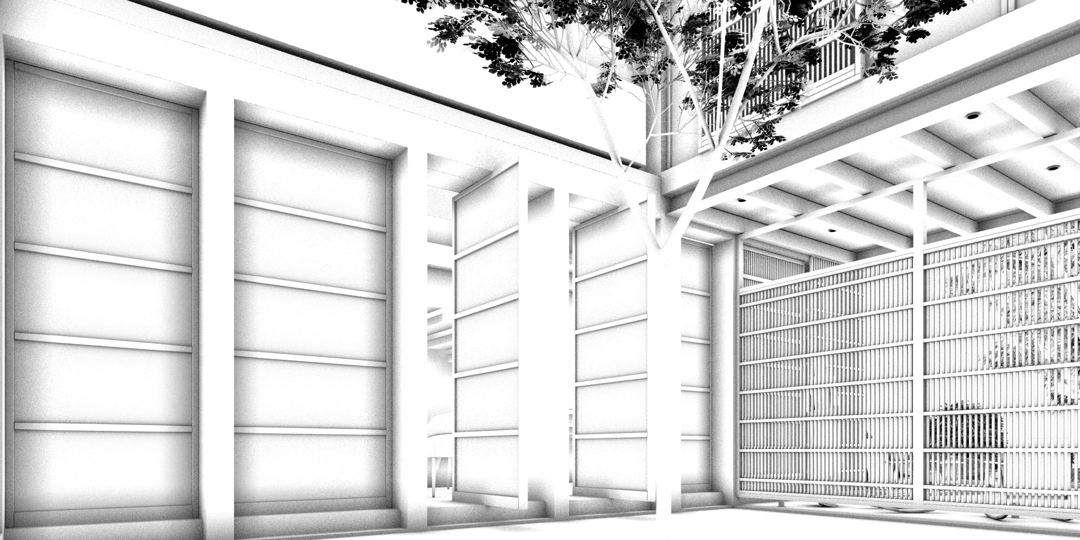 Floating Cubic Minimalist Villa PBR 3D Model 3D model_26