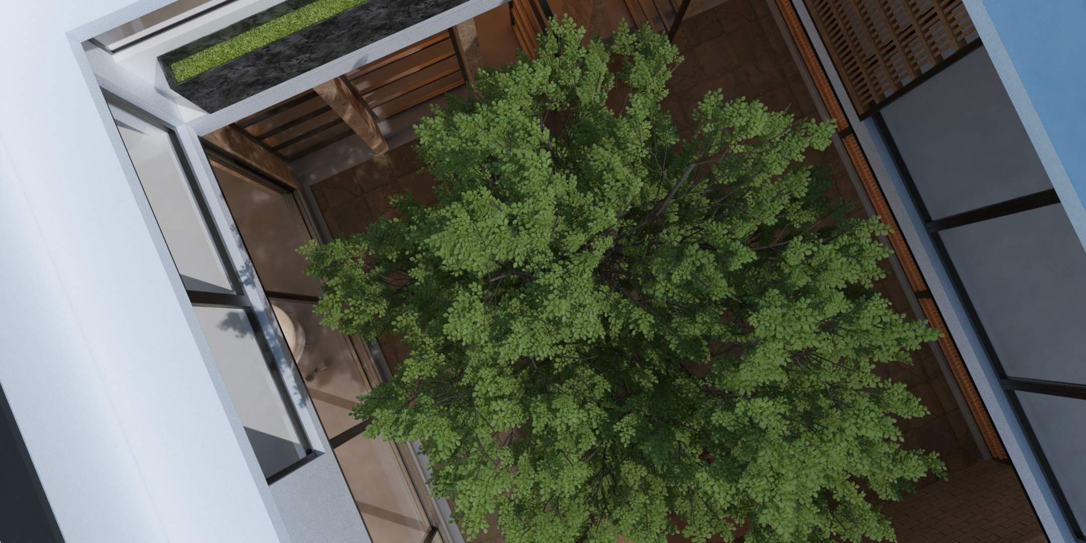 Floating Cubic Minimalist Villa PBR 3D Model 3D model_12