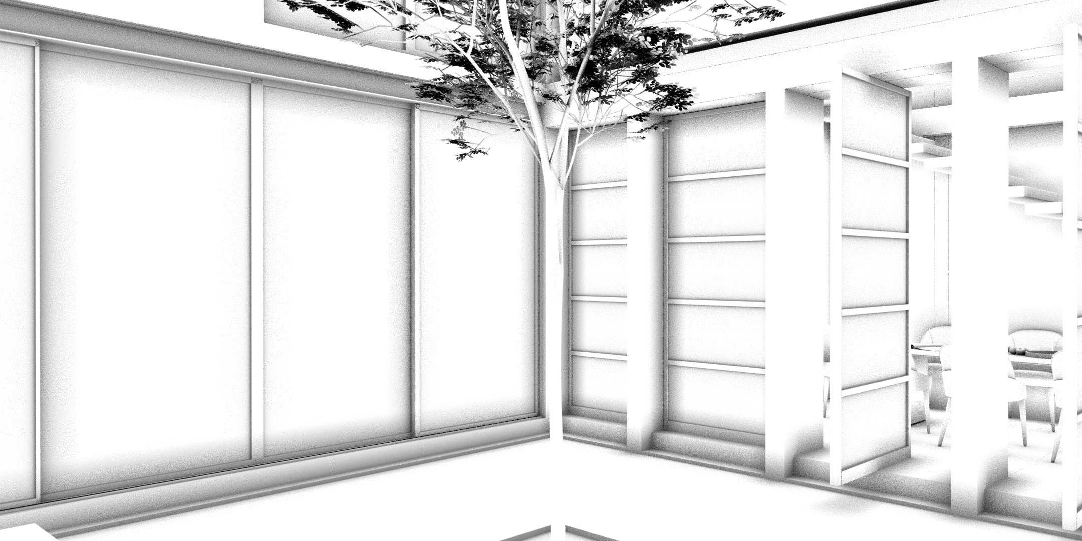 Floating Cubic Minimalist Villa PBR 3D Model 3D model_25