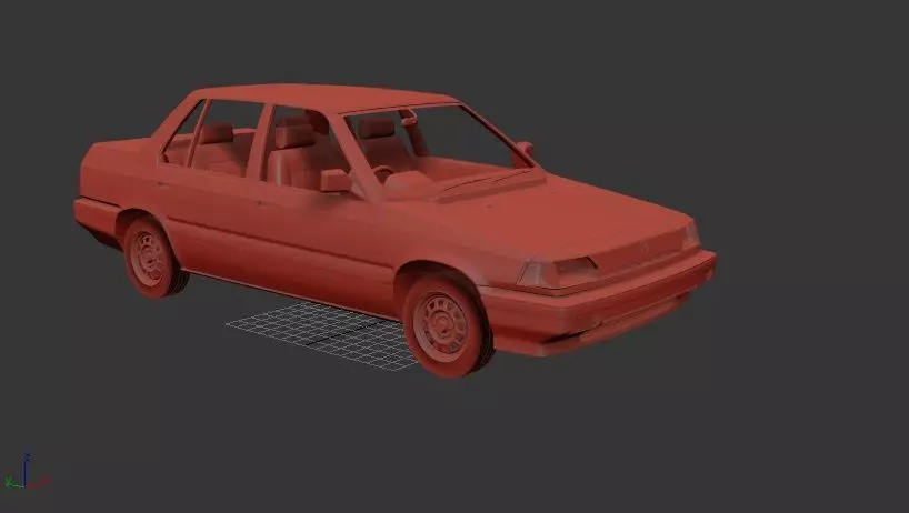 H Civic Mk3 sedan 1983 3D print model_0