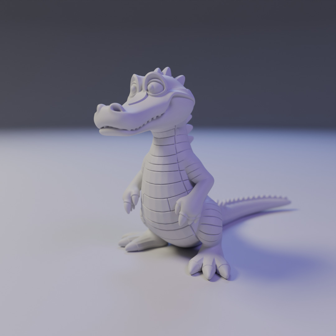 alligator 3D print model_9