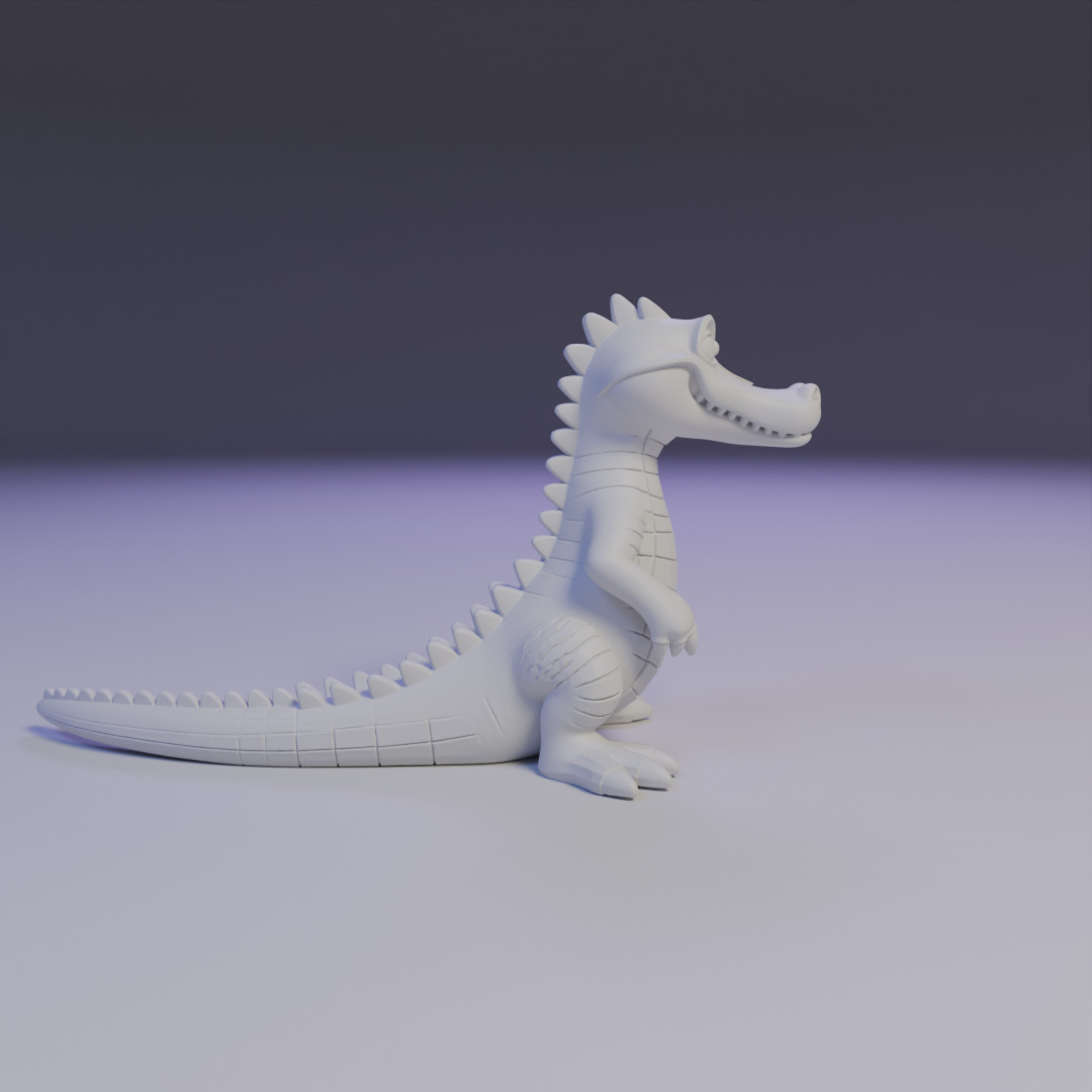 alligator 3D print model_1