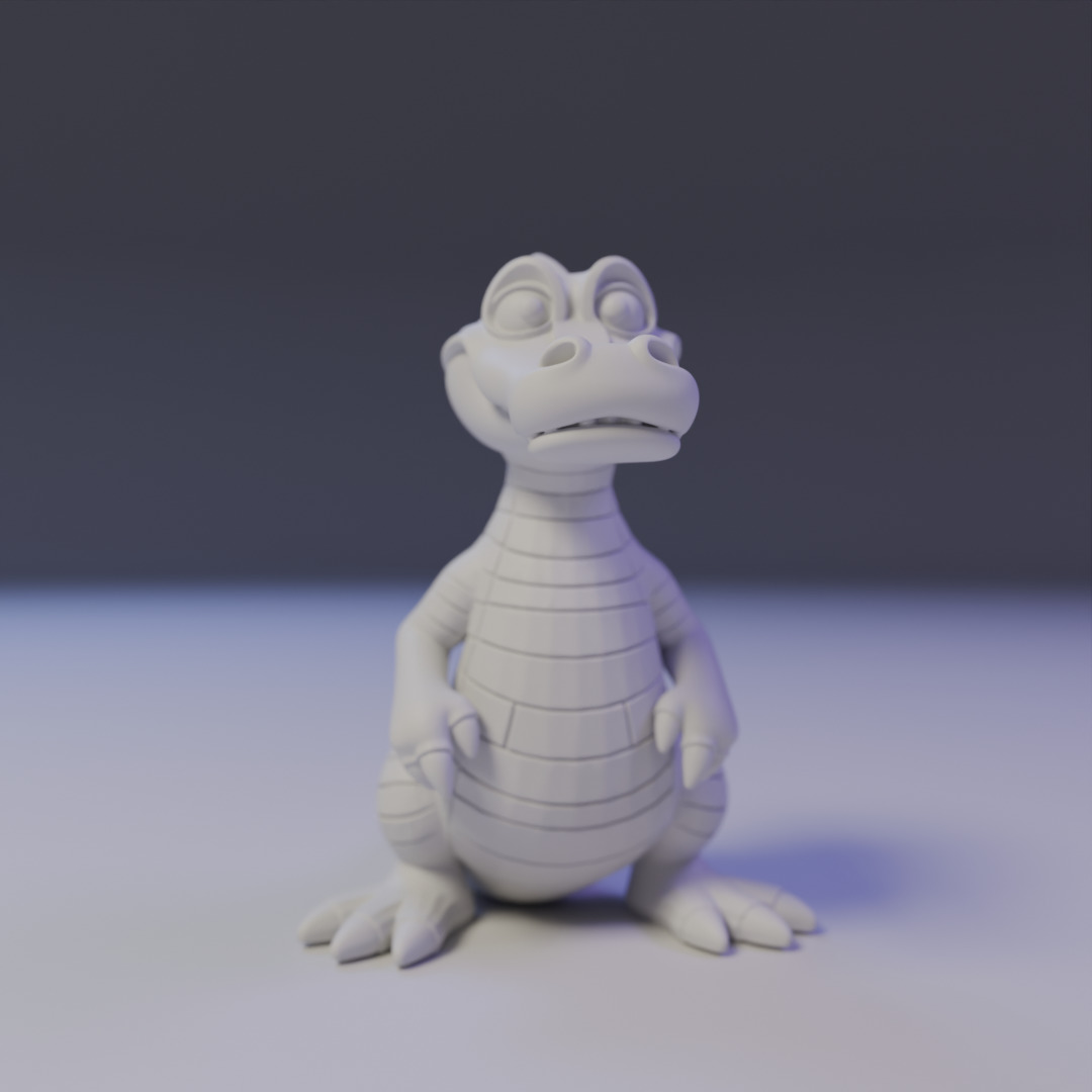 alligator 3D print model_15