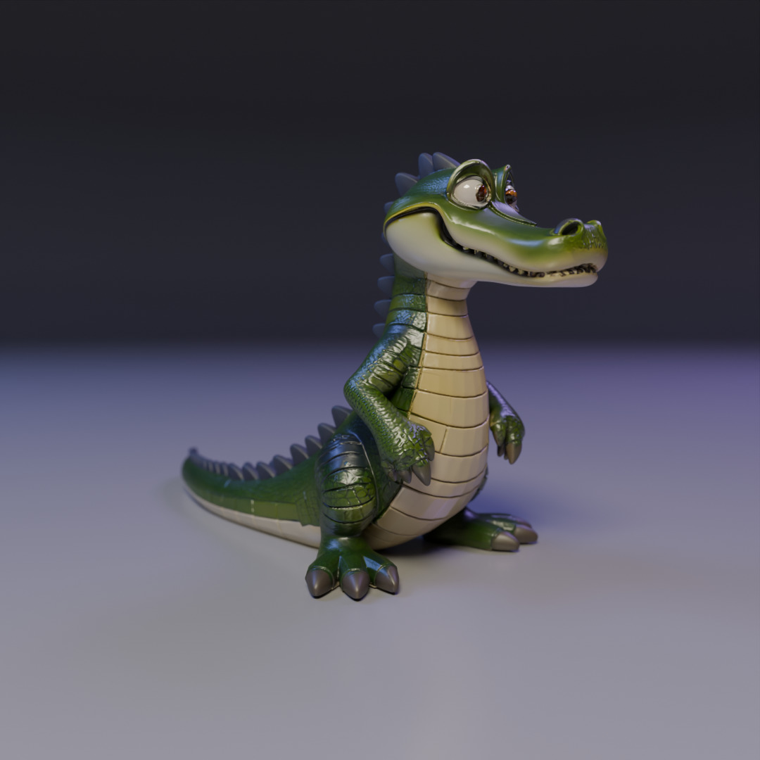 alligator 3D print model_8