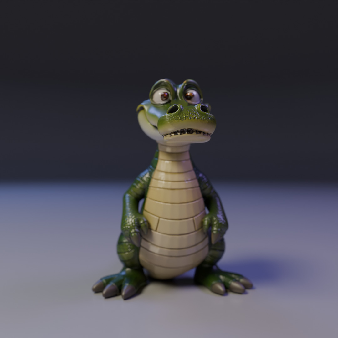 alligator 3D print model_16