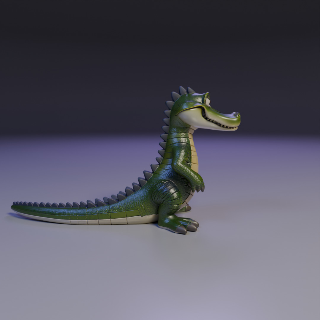 alligator 3D print model_2