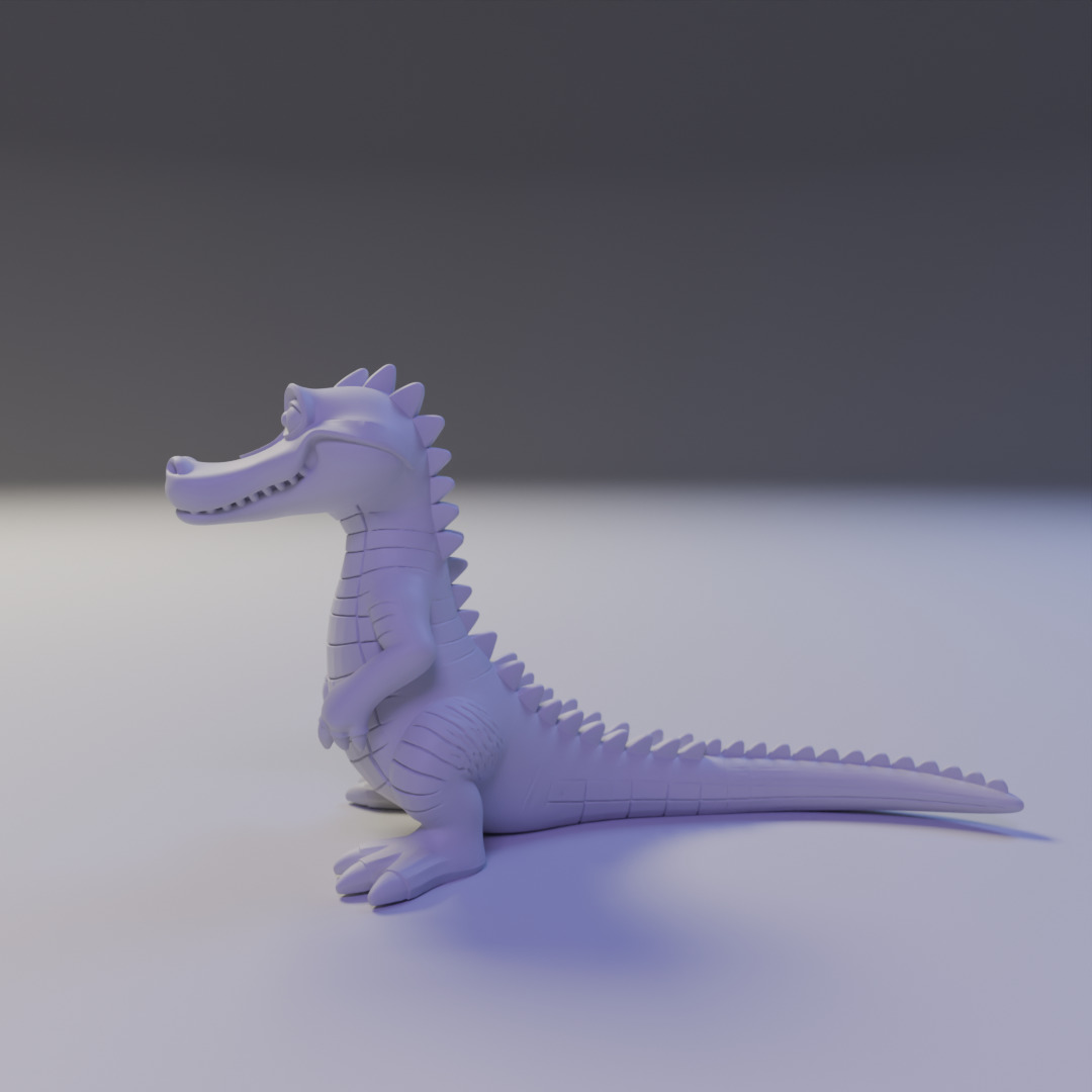 alligator 3D print model_3