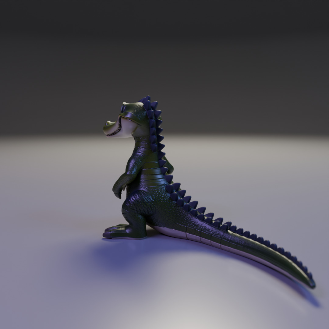 alligator 3D print model_12