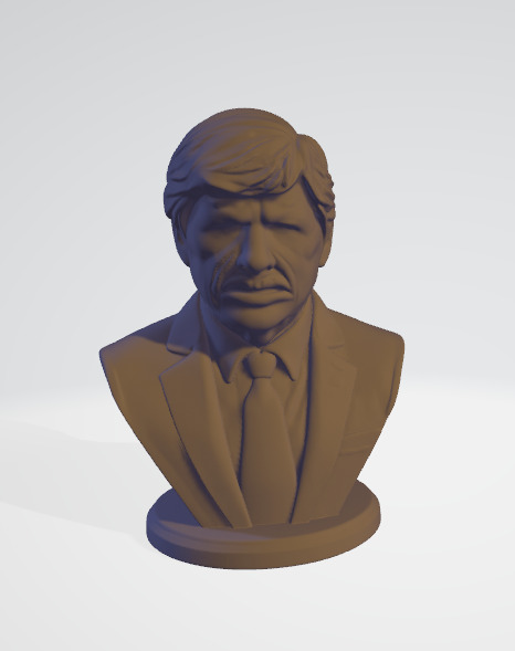Charles Bronson 3D printable bust 3D print model_2