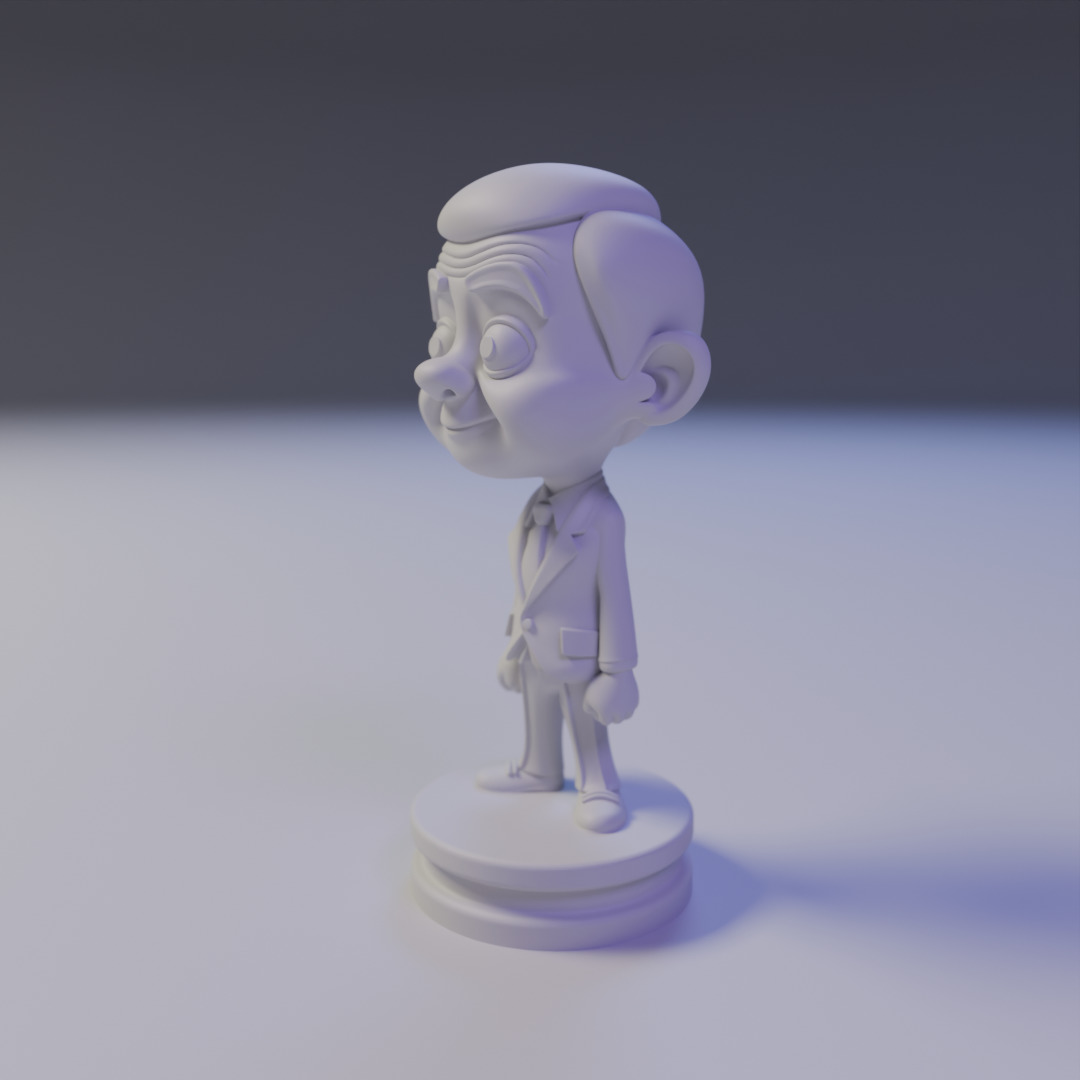 Mr Bean chibi 3D print model_9