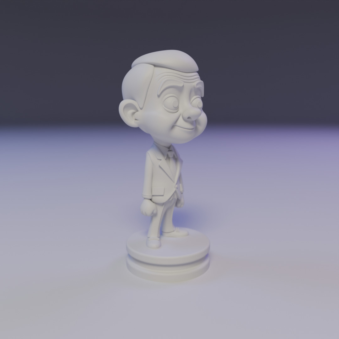 Mr Bean chibi 3D print model_7