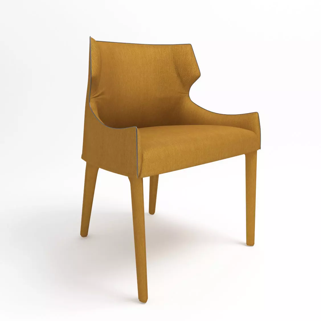 CrosbyCHAIR chair with wooden legs 3D model