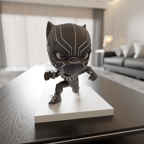 pantera negra chibi 3D print model