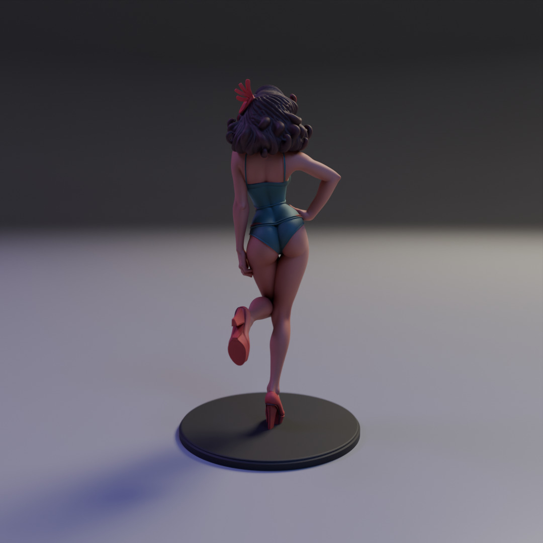 pin-up bikini 3D print model_6