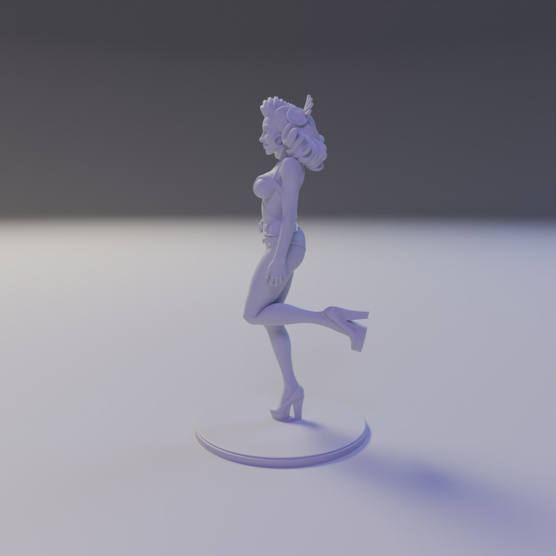 pin-up bikini 3D print model_3