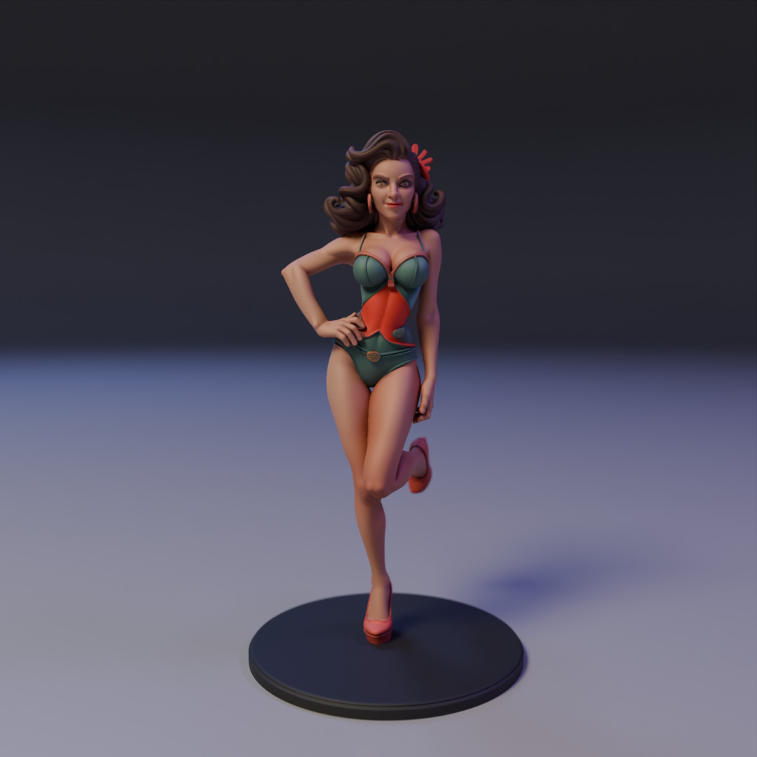 pin-up bikini 3D print model_16
