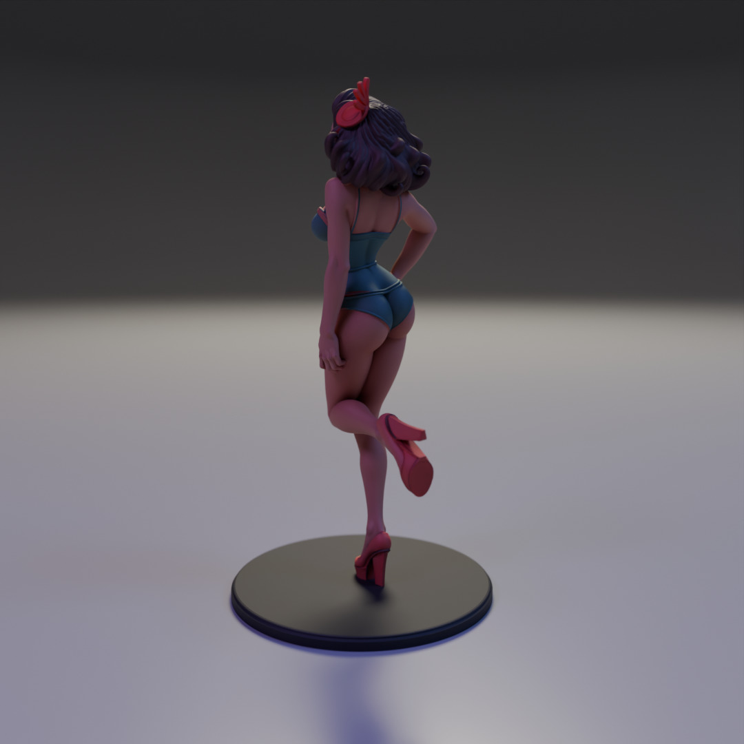 pin-up bikini 3D print model_12