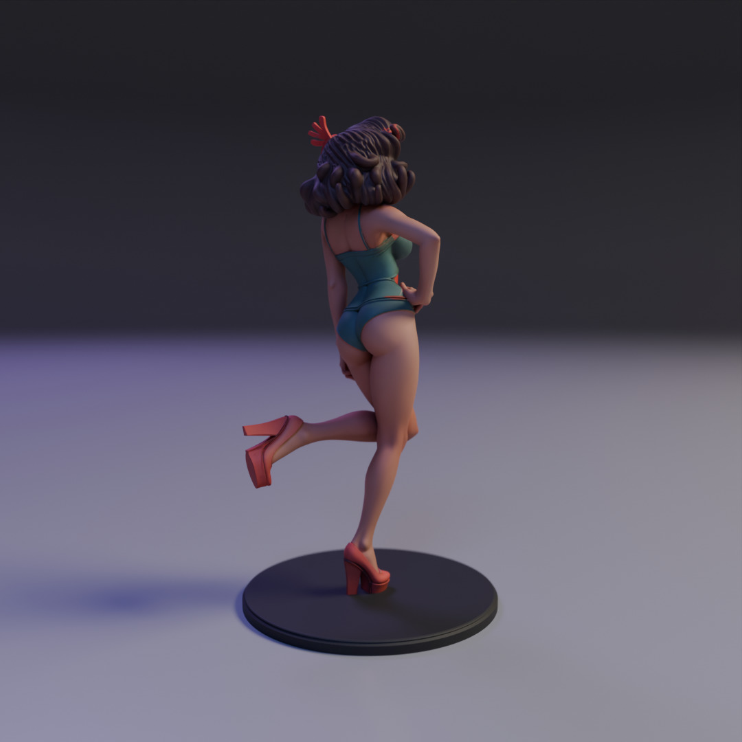 pin-up bikini 3D print model_14