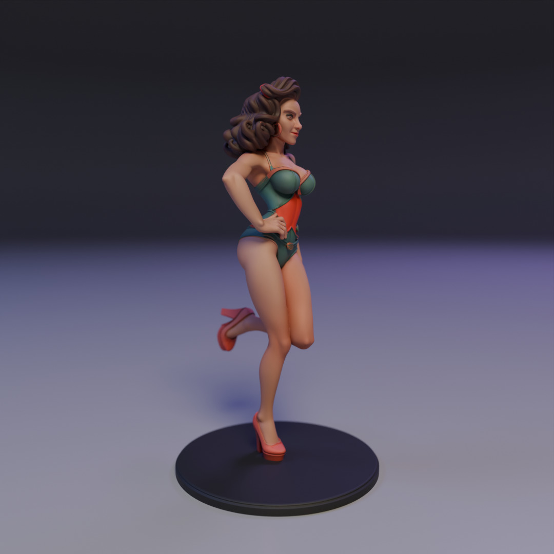 pin-up bikini 3D print model_8