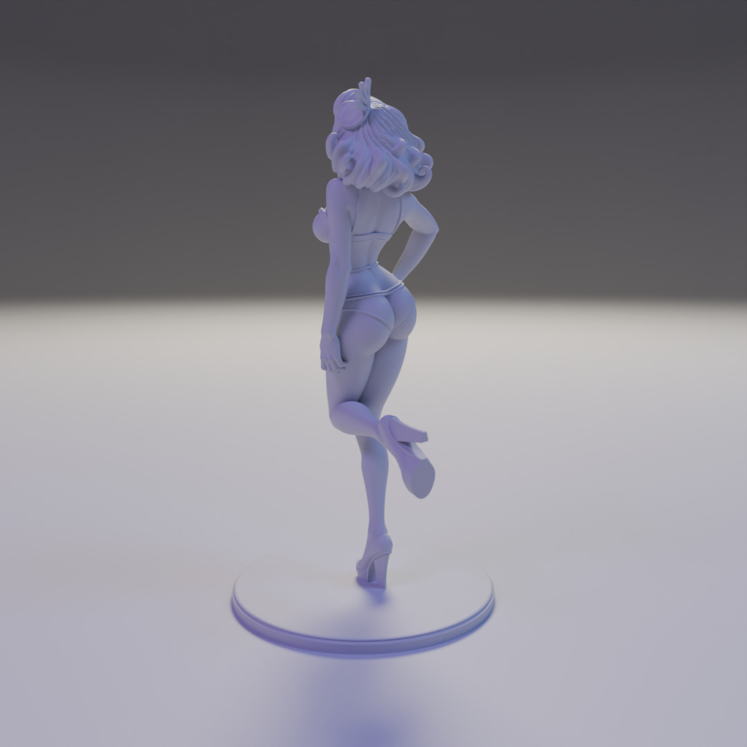 pin-up bikini 3D print model_11