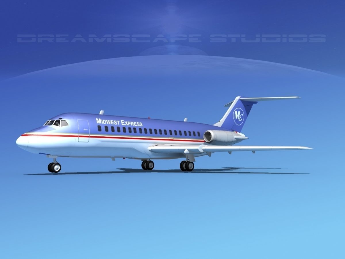 Douglas DC-9-15 Midwest Express 3D model_1