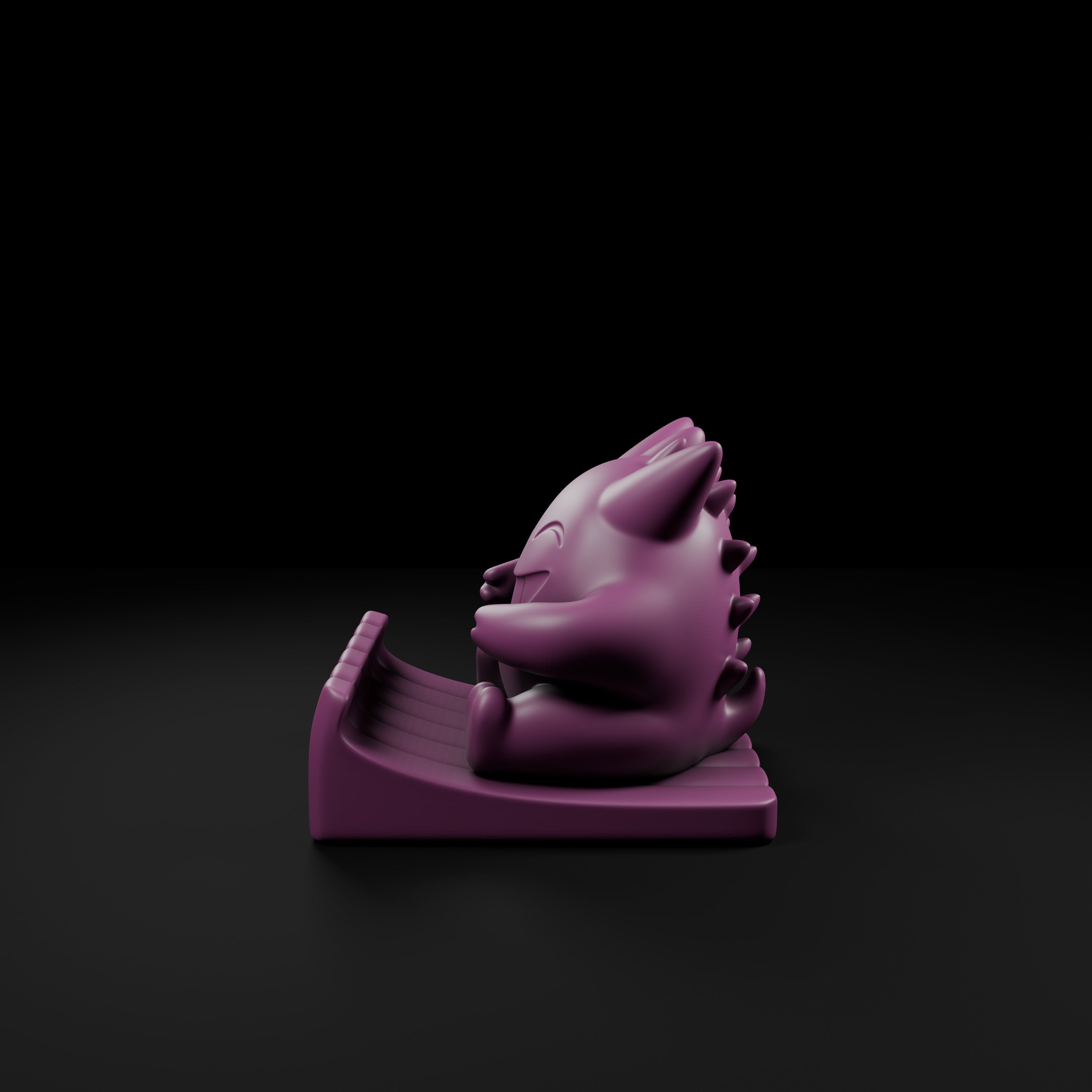 Gengar Phone Stand  Ghostly Desk Buddy  3D print model_5