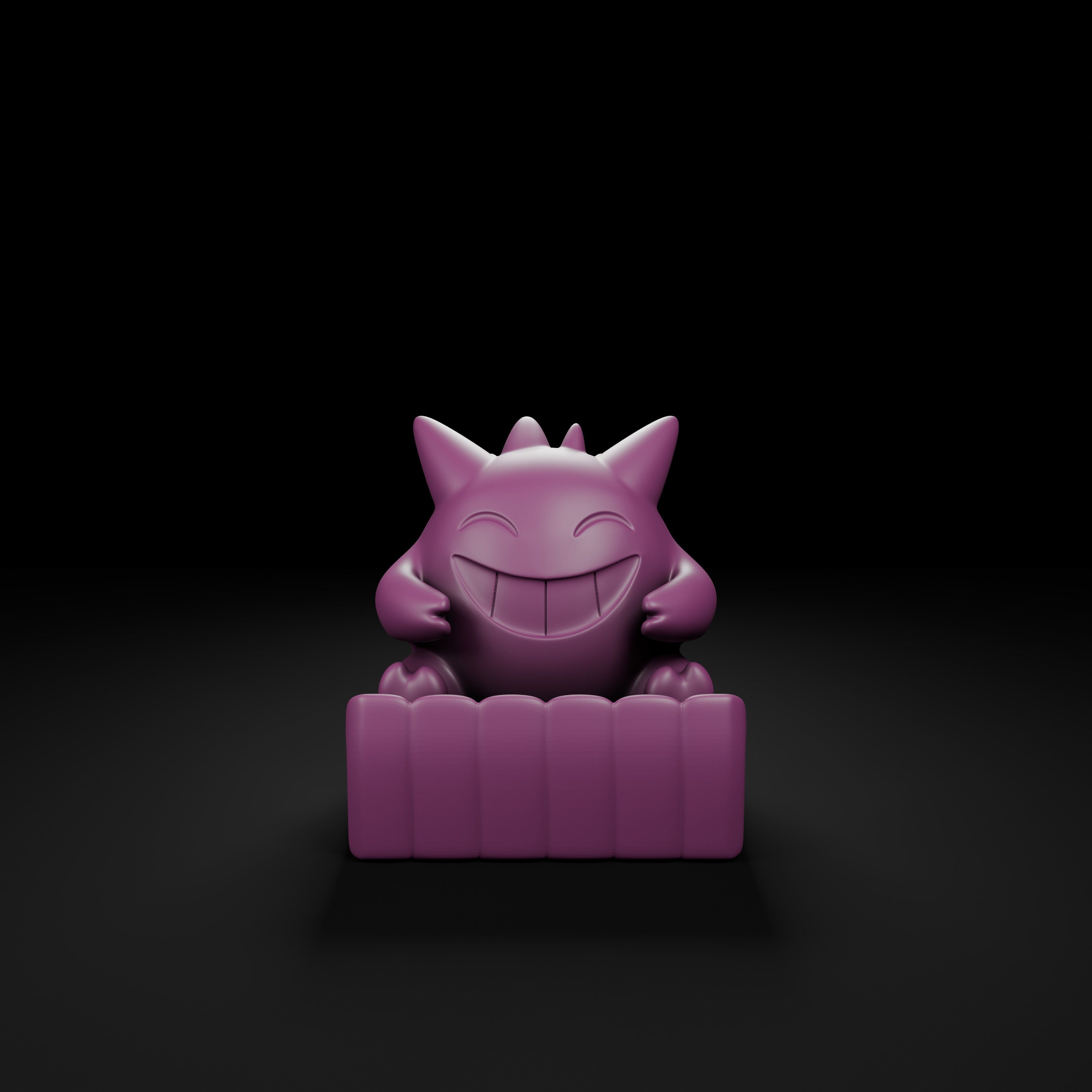 Gengar Phone Stand  Ghostly Desk Buddy  3D print model_1