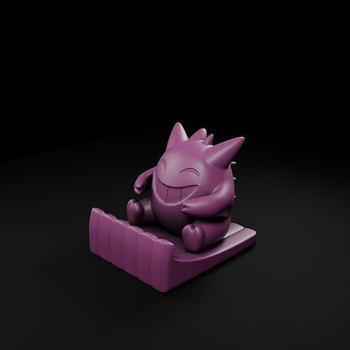 Gengar Phone Stand  Ghostly Desk Buddy  3D print model