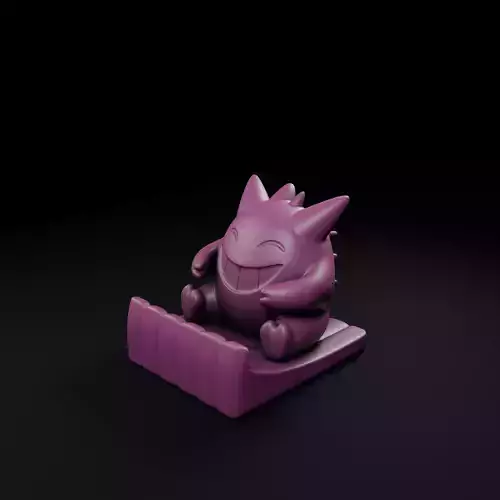 Gengar Phone Stand  Ghostly Desk Buddy  3D print model