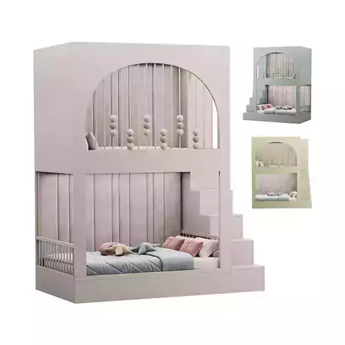 Childrens bunk bed 23 3D model