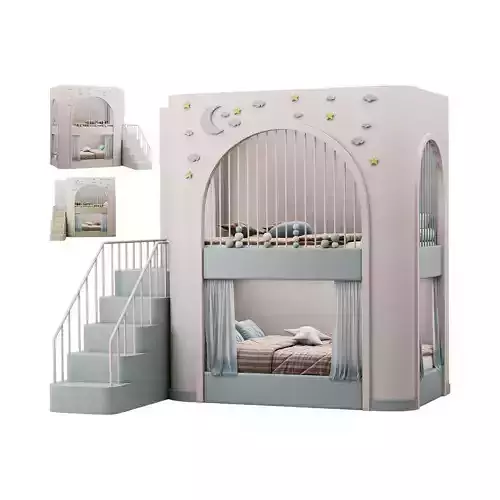 Childrens bunk bed 25 3D model
