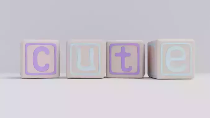 Cute Alphabet Cubes