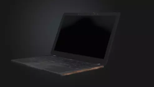 broken laptop 3D print model
