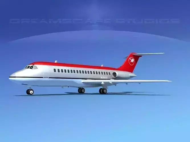 Douglas DC-9-15 Northwest 3D model
