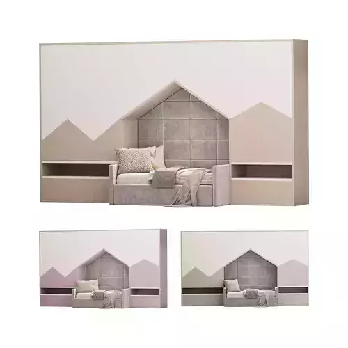 Childrens bunk bed 27 3D model