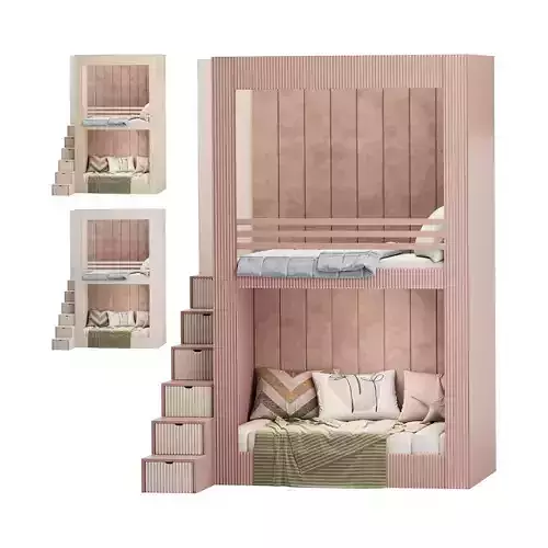 Childrens bunk bed 28 3D model