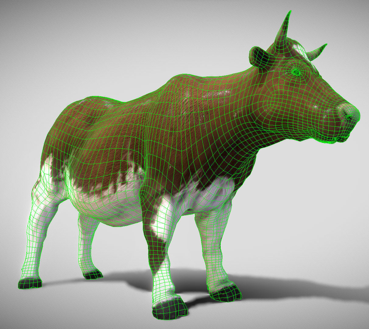 Cow  The Gentle Grazer of Fields and Farms 3D Model Low-poly 3D model_3
