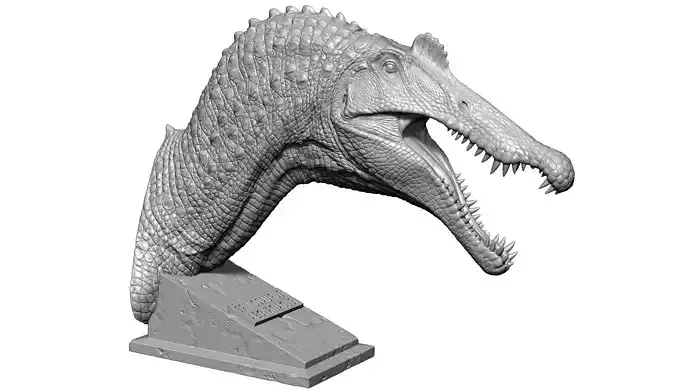 Spinosaurus statue bust - realistic high quality 3D print model