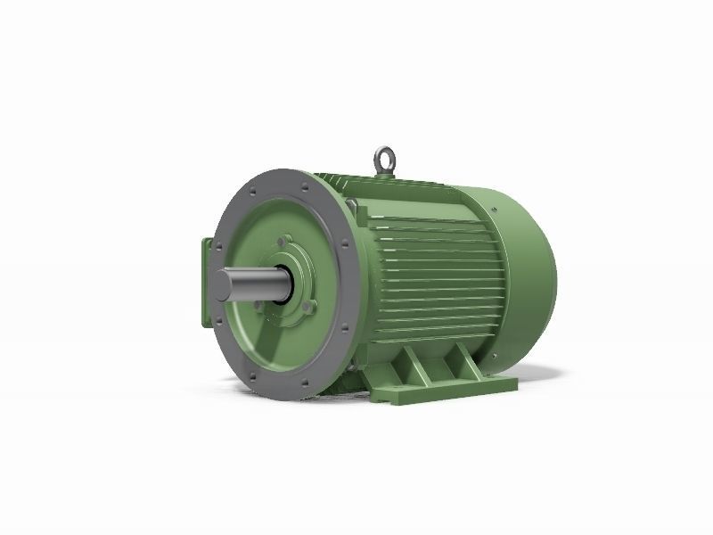 225M B35 Left 4-8 Pole IEC electric motor - 3D CAD-model 3D model_1