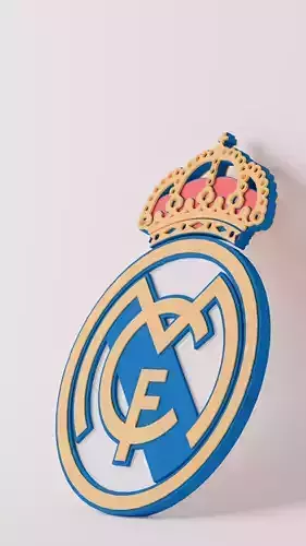High-Quality 3D Real Madrid Logo