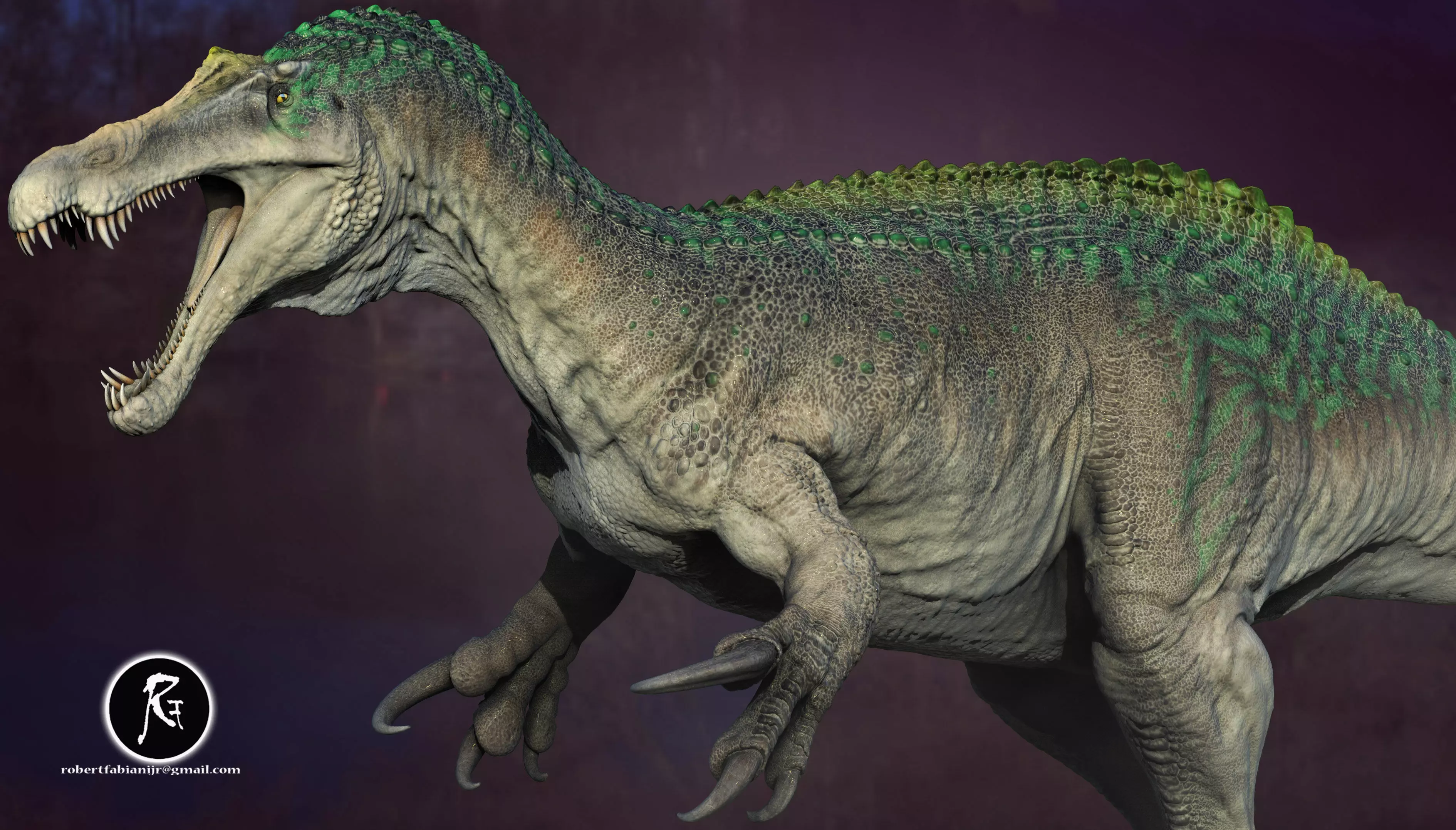 Suchomimus Low-poly 3D model_3