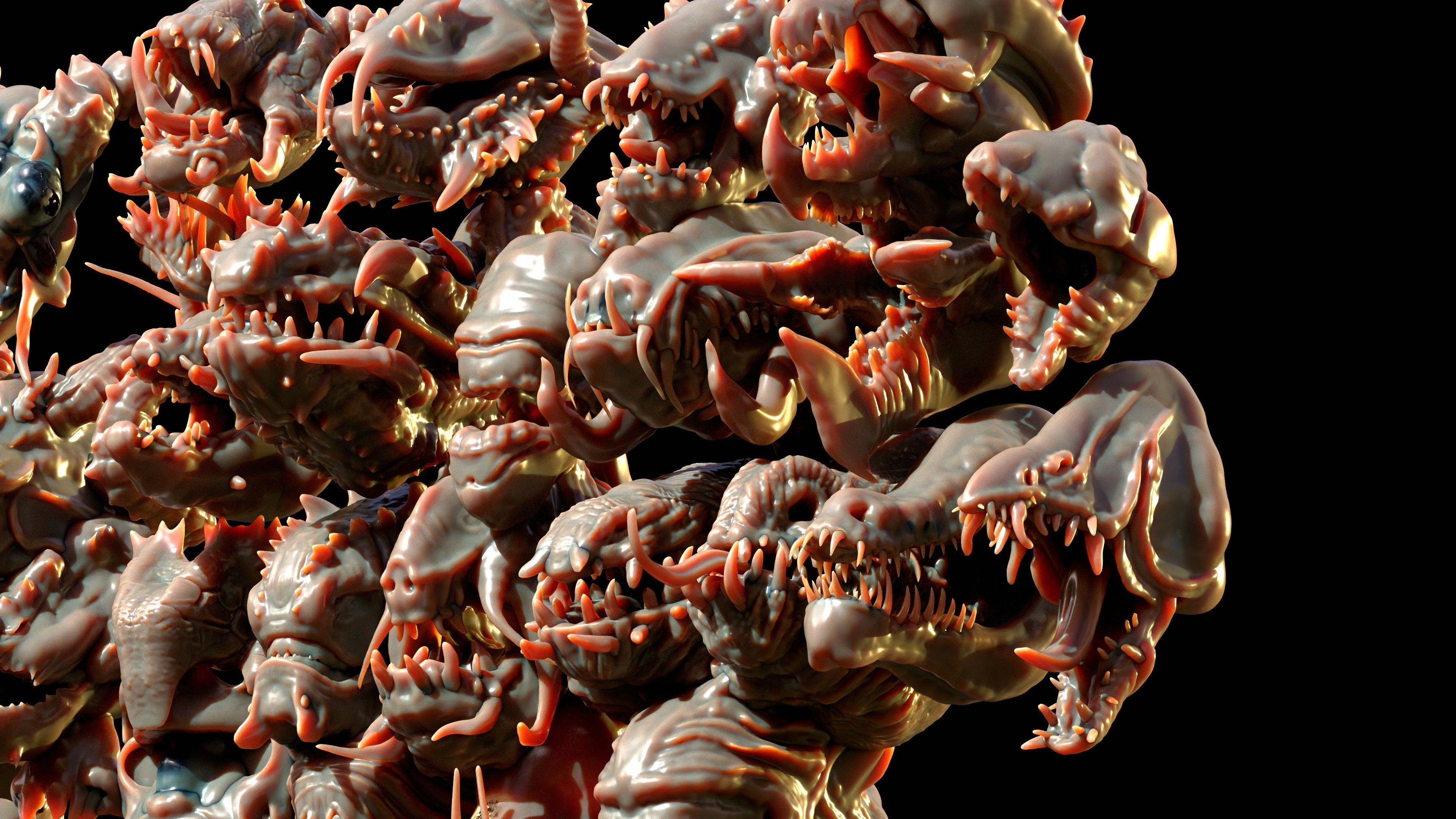 40 Jaws And Head-Creature And Character Head-Dragon-Vol 04 3D model_15